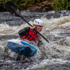 2019-08-24 Grandtully Part1 Grandtully rapids on the River Tay is a site for canoeing and rafting in Scotland.