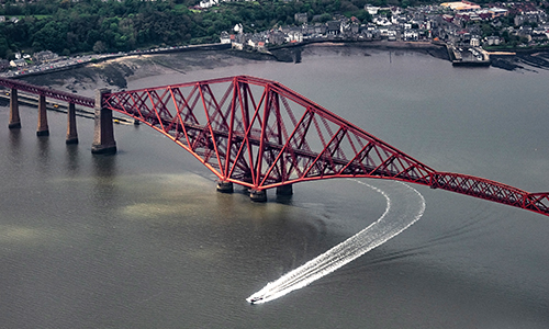 Forth Bridge From The Air, Scotland