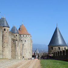 Carcassonne Photographs of Carcassonne, a hilltop town in southern France’s Languedoc area, is famous for its medieval citadel, La...